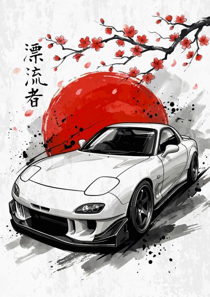 Mazda RX-7 Japanese Car Araba Posteri – Duvar Tablosu