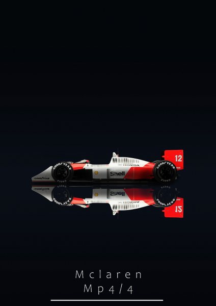 Mclaren Mp4 4 F1 Car Araba Posteri – Duvar Tablosu duvarda gerçek ölçek