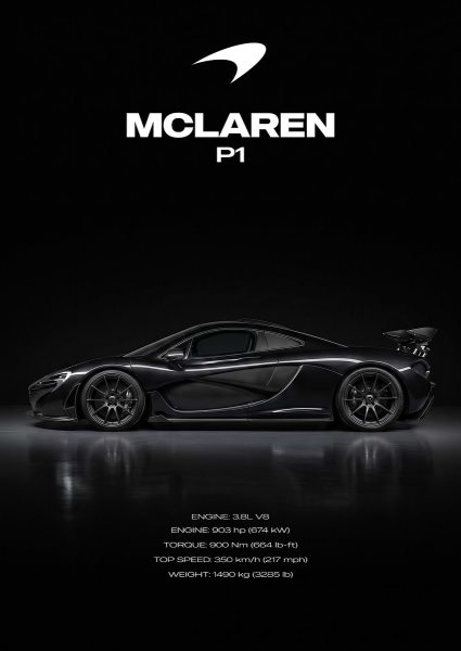 McLaren P1 Supercar Araba Posteri – Duvar Tablosu