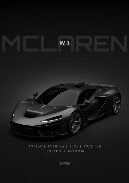 McLaren W1 Supercar Araba Posteri – Duvar Tablosu