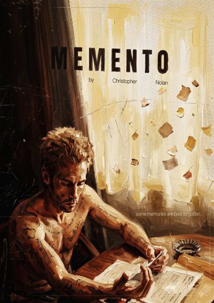 Memento Movie Poster Art Film Posteri – Duvar Tablosu duvarda gerçek ölçek