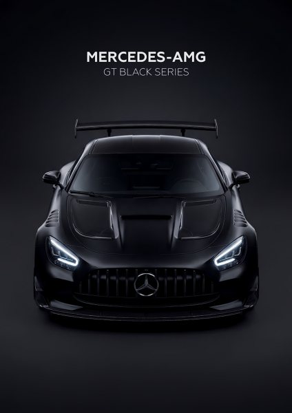 Mercedes-AMG GT Black Series Araba Posteri – Duvar Tablosu duvarda gerçek ölçek