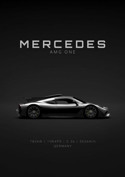 Mercedes-AMG One - Specs Araba Posteri – Duvar Tablosu