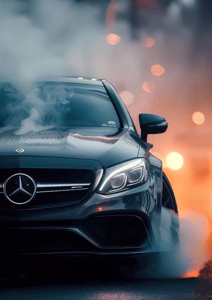 Mercedes-Benz Smoke Araba Posteri – Duvar Tablosu