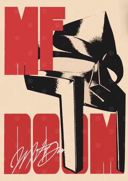 MF DOOM Poster Art Müzik Posteri – Duvar Tablosu duvarda gerçek ölçek