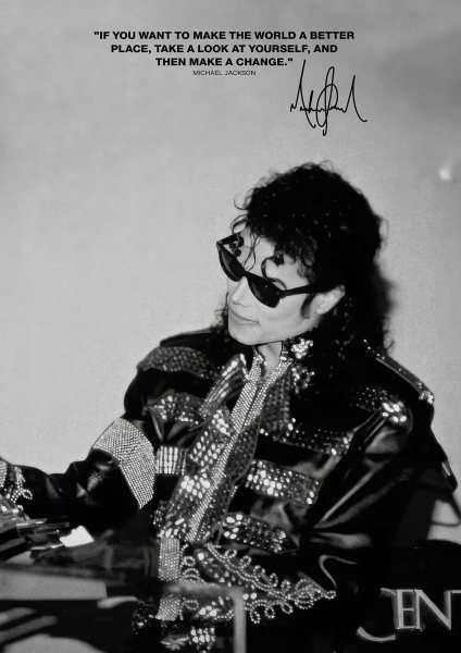Michael Jackson Müzik Posteri – Duvar Tablosu duvarda gerçek ölçek