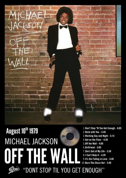 Michael Jackson Off The Wall Album Cover Müzik Posteri – Duvar Tablosu