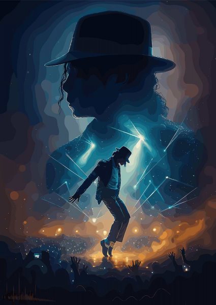 Michael Jackson Performance Digital Art Müzik Posteri – Duvar Tablosu duvarda gerçek ölçek