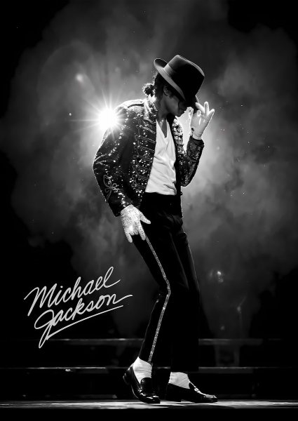 Michael Jackson performing Müzik Posteri – Duvar Tablosu duvarda gerçek ölçek