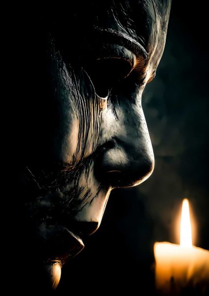 Michael Myers Candlelight Portrait Film Posteri – Duvar Tablosu duvarda gerçek ölçek