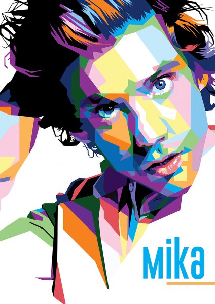 Mika Müzik Posteri – Duvar Tablosu duvarda gerçek ölçek