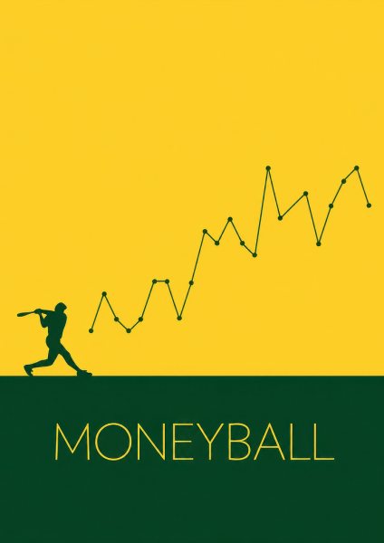 Moneyball Minimalist Movie Film Posteri – Duvar Tablosu duvarda gerçek ölçek