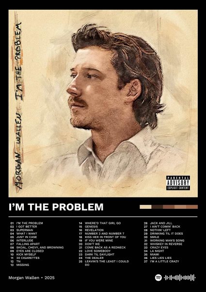 Morgan Wallen - I'm The Problem Müzik Posteri – Duvar Tablosu duvarda gerçek ölçek