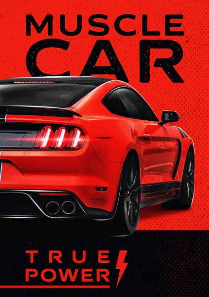 Muscle Red Car Araba Posteri – Duvar Tablosu