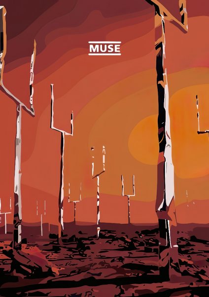 Muse Album Cover Origin of Symmetry Müzik Posteri – Duvar Tablosu duvarda gerçek ölçek