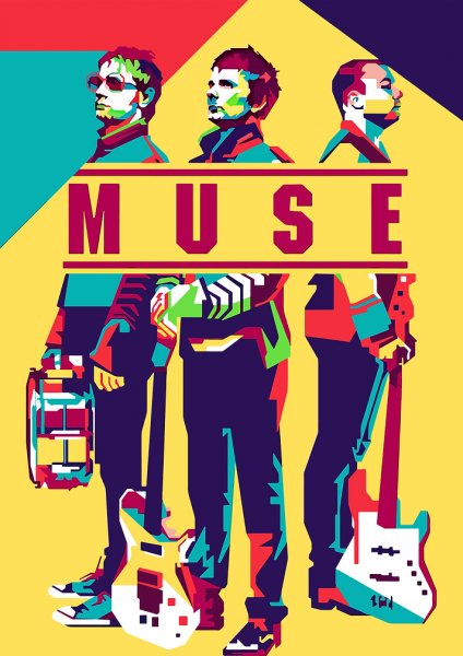 Muse Band Pop Art Müzik Posteri – Duvar Tablosu duvarda gerçek ölçek