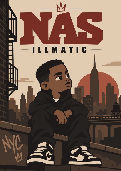 Nas Illmatic Hip Hop Müzik Posteri – Duvar Tablosu duvarda gerçek ölçek