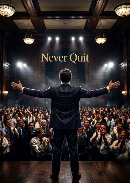 Never Quit Motivational Speaker Film Posteri – Duvar Tablosu poster görseli