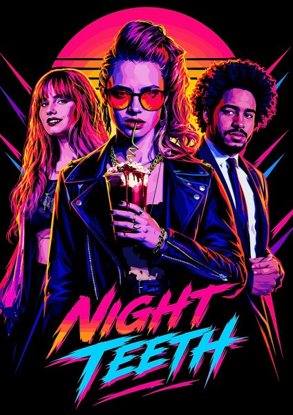Night Teeth Movie Poster Art Film Posteri – Duvar Tablosu duvarda gerçek ölçek