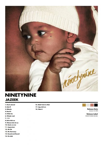 NinetyNine Jazeek Album Müzik Posteri – Duvar Tablosu duvarda gerçek ölçek