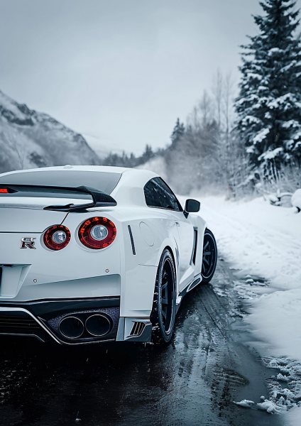 Nissan GTR R35 Araba Posteri – Duvar Tablosu duvarda gerçek ölçek