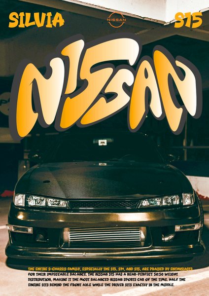 Nissan Silvia S15 jdm Araba Posteri – Duvar Tablosu poster görseli