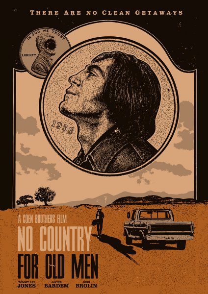 No Country for Old Men Film Posteri – Duvar Tablosu duvarda gerçek ölçek
