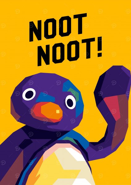 noot noot pingu meme Film Posteri – Duvar Tablosu duvarda gerçek ölçek