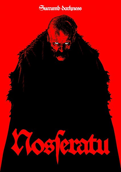 Nosferatu Succumb Darkness Film Posteri – Duvar Tablosu duvarda gerçek ölçek