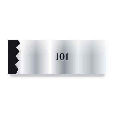 Oda No 101 Kapı Levhası – Kırık Şerit Model