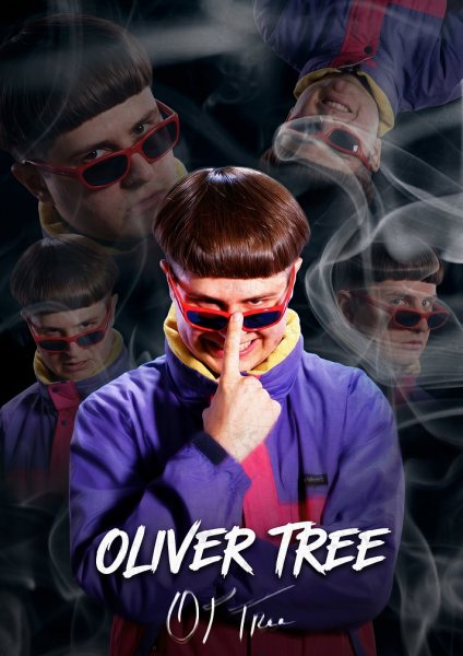 Oliver Tree Collage with Text Müzik Posteri – Duvar Tablosu duvarda gerçek ölçek