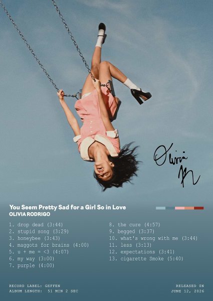Olivia Rodrigo Müzik Posteri – Duvar Tablosu poster görseli
