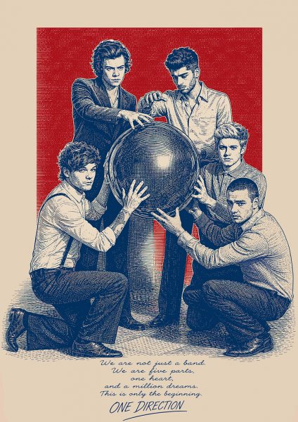 One Direction Vintage Müzik Posteri – Duvar Tablosu