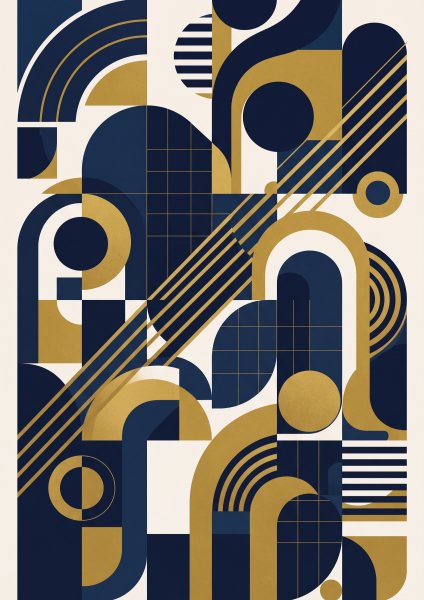 Organik Soyut Formlar Poster – Bauhaus (A4 / A3, Çerçeveli – Çerçevesiz)
