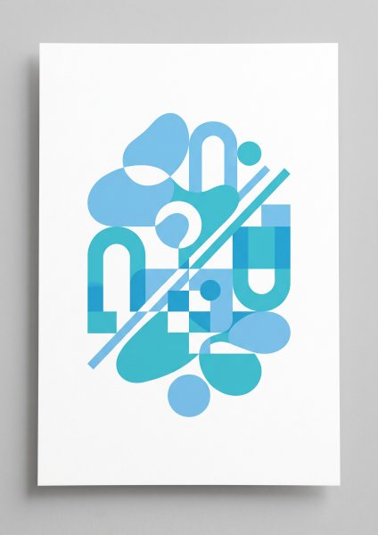 Organik Soyut Formlar Poster – Bauhaus (A4 / A3, Çerçeveli – Çerçevesiz)