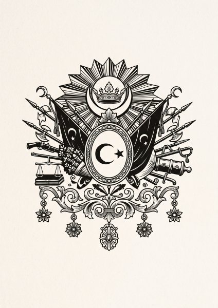 Osmanlı Arması Posteri – Minimal Duvar Tablosu