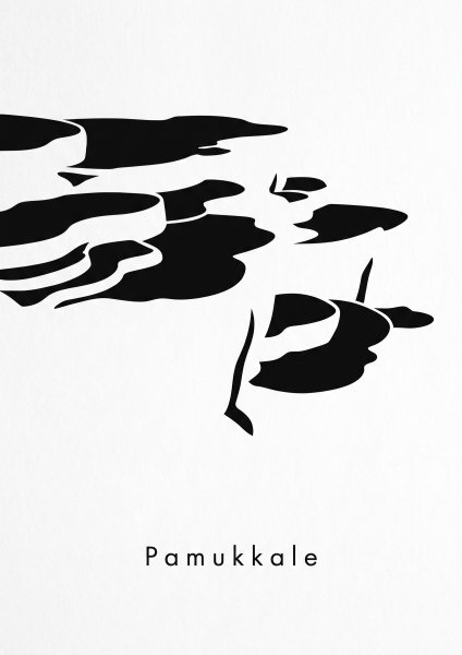 Pamukkale Travertenleri Posteri – Minimal Duvar Tablosu
