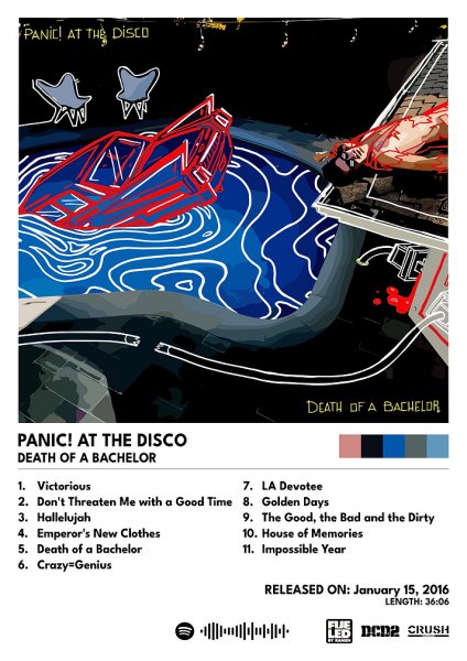 Panic At The Disco Death of a Bachelor Müzik Posteri – Duvar Tablosu poster görseli