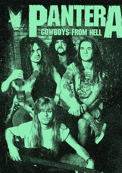 Pantera Cowboys From Hell Band Müzik Posteri – Duvar Tablosu duvarda gerçek ölçek