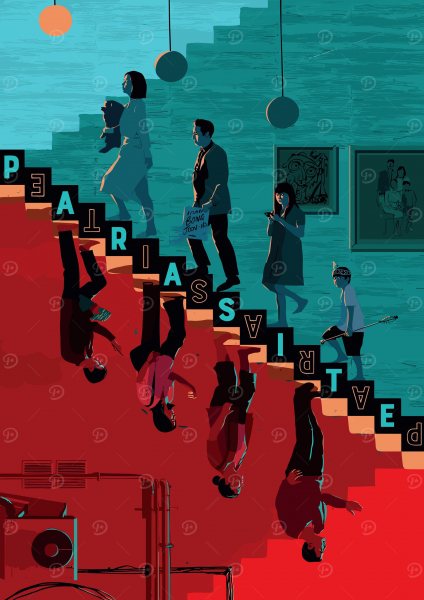 Parasite Film Posteri – Duvar Tablosu duvarda gerçek ölçek