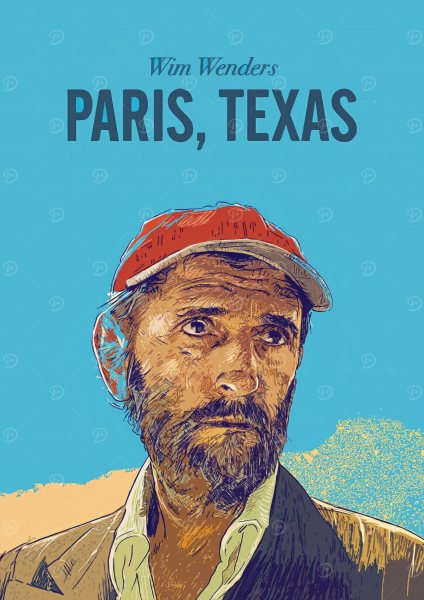 Paris, Texas Movie Film Posteri – Duvar Tablosu duvarda gerçek ölçek