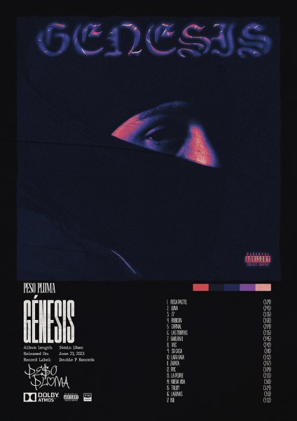 Peso Pluma Genesis Album Cover Art Müzik Posteri – Duvar Tablosu