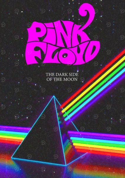 Pink Floyd Dark Side of the Moon Müzik Posteri – Duvar Tablosu duvarda gerçek ölçek