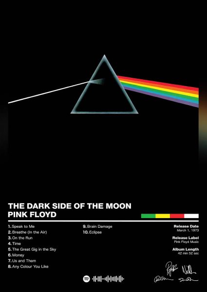 Pink Floyd - The Dark Side of the Moon Müzik Posteri – Duvar Tablosu