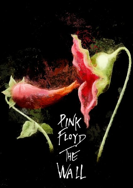 Pink Floyd The Wall Flower Müzik Posteri – Duvar Tablosu duvarda gerçek ölçek