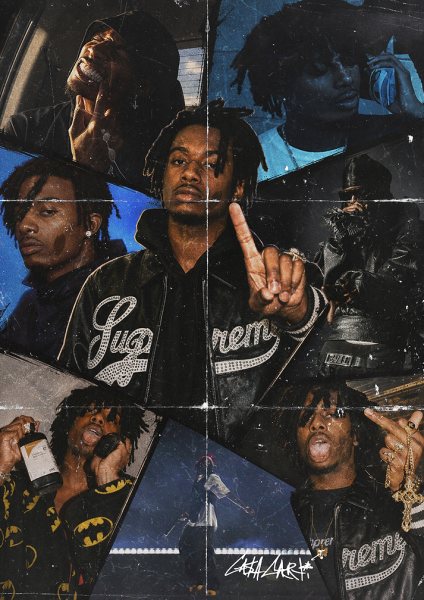 Playboi Carti Müzik Posteri – Duvar Tablosu duvarda gerçek ölçek