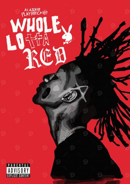 Playboi Carti Rapper Müzik Posteri – Duvar Tablosu duvarda gerçek ölçek