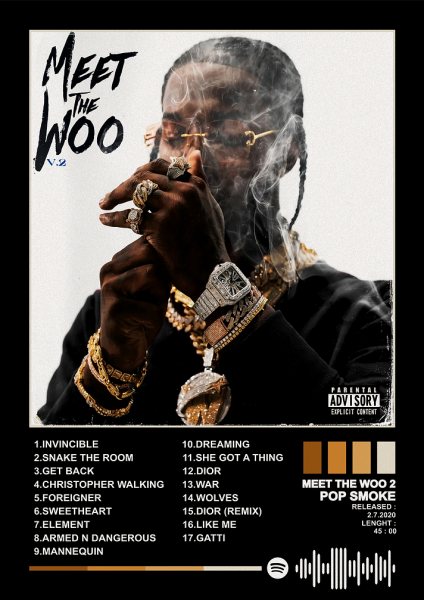 Pop Smoke Meet the Woo 2 Müzik Posteri – Duvar Tablosu