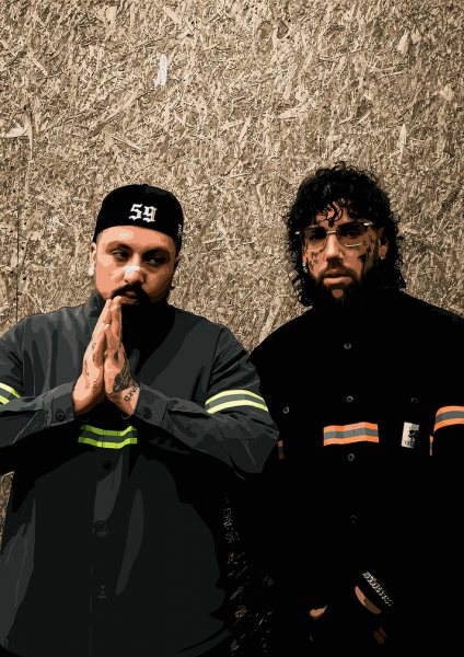 Portrait of $uicideboy$ Duo Müzik Posteri – Duvar Tablosu duvarda gerçek ölçek