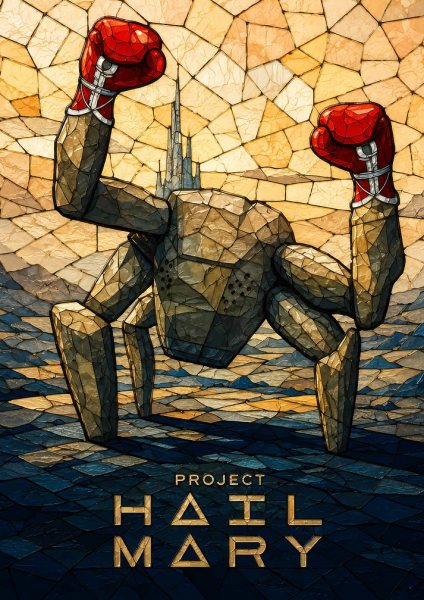Project Hail Mary Rocky Stained Glass Film Posteri – Duvar Tablosu